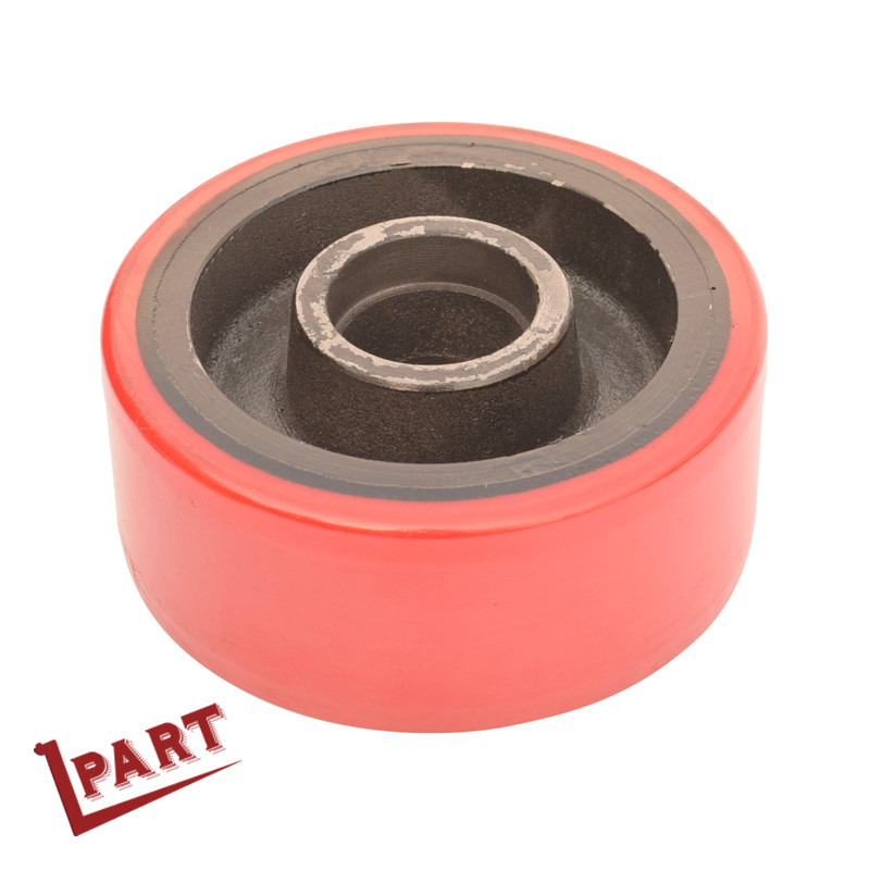 Roda de equilíbrio 150x60x47mm do poliuretano da cor vermelha de roda da movimentação da empilhadeira
